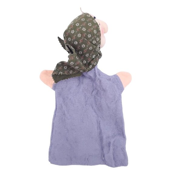 VINTAGE KERSA WITCH HAND PUPPET Old Woman Lady Fabric Doll Felt 1960s - Picture 4 of 6